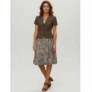 Talbots Irish Linen Brown Skirt Size 6